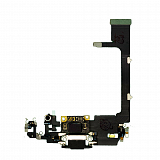 Шлейф с разъемом зарядки и микрофоном для iPhone 11 Pro (Черный) (AASP)