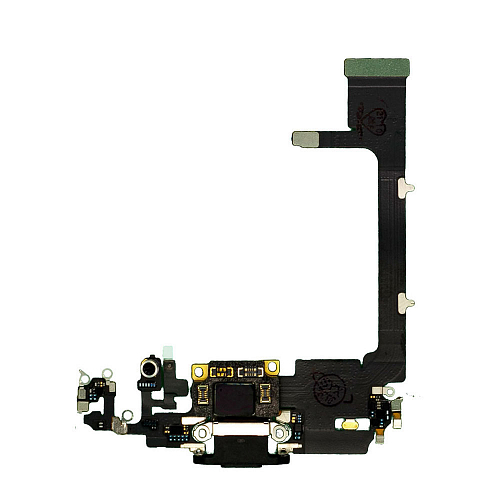 Шлейф с разъемом зарядки и микрофоном для iPhone 11 Pro (Черный) (AASP)