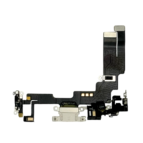 Шлейф с разъемом зарядки и микрофоном для iPhone 14 (Белый) (AASP)