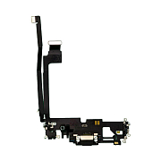 Шлейф с разъемом зарядки и микрофоном для iPhone 12 Pro Max (Черный) (AASP)