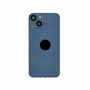 Задняя крышка в сборе с кронштейном, линзами камеры для iPhone 14 (Голубой)