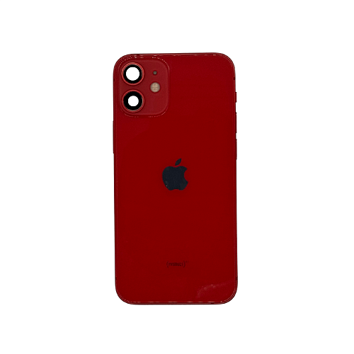 Корпус с задней крышкой CE для iPhone 12 mini в сборе с шлейфами (Красный) (Разбор)