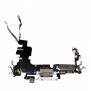 Шлейф с разъемом зарядки и микрофоном для iPhone 17 Pro (Silver) (Разбор) Sim + Esim