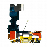 Шлейф c разъемом зарядки, микрофоном и GSM антенной для iPhone 7 (Белый) (ASSP)