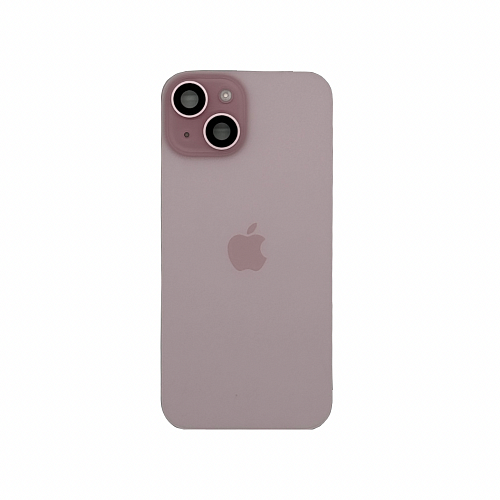 Задняя крышка в сборе с кронштейном, линзами камеры и шлейфом для iPhone 15 Plus (Pink) (Разбор)