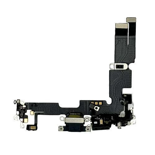 Шлейф с разъемом зарядки и микрофоном для iPhone 14 Plus (Черный) (AASP)