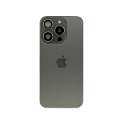Задняя крышка в сборе с кронштейном, линзами камеры и шлейфом для iPhone 15 Pro (Natural Titanium) Разбор