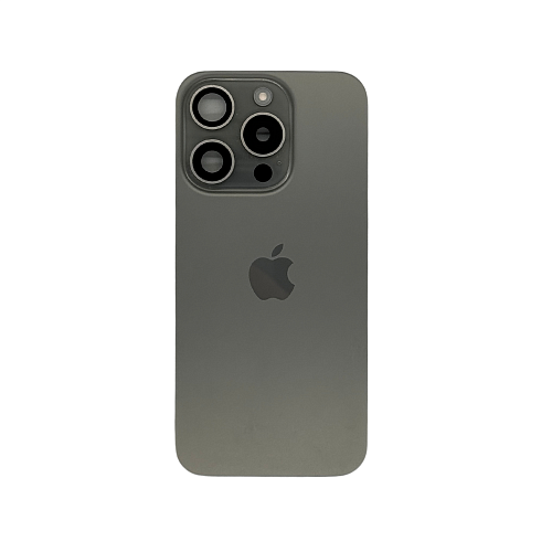 Задняя крышка в сборе с кронштейном, линзами камеры для iPhone 15 Pro (Natural Titanium)