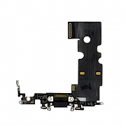 Шлейф c разъемом зарядки и микрофоном для iPhone SE2020 (Черный)