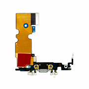 Шлейф c разъёмом зарядки и микрофоном для iPhone 8 / SE2020 (Белый) (AASP)