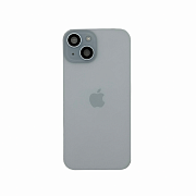 Задняя крышка в сборе с кронштейном, линзами камеры и шлейфом для iPhone 15 Plus (Blue) (Разбор)