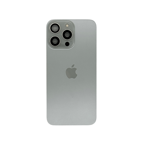 Задняя крышка в сборе с кронштейном, линзами камеры для iPhone 15 Pro Max (White Titanium)