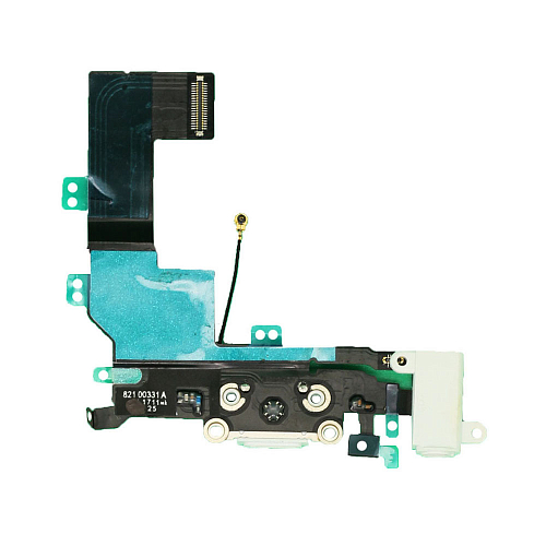 Шлейф c разъёмом зарядки, GSM антенной, микрофоном и аудио разъёмом для iPhone SE (Белый) (AASP) 1