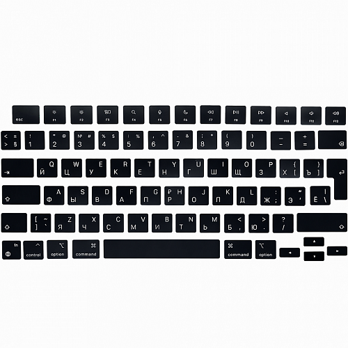 Набор клавиш для MacBook A2337, A2338, A2442, A2485, A2681, A2779, A2780, A2928, A2992, A2918, A2923, A2941, A2141, A2251, A3114, A3113, A3240, A3241, A3112 (Г-образный Enter) RUS (Синий)