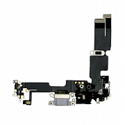 Шлейф с разъемом зарядки и микрофоном для iPhone 14 Plus (Фиолетовый) (AASP)