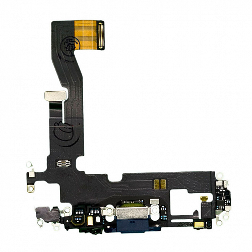 Шлейф с разъемом зарядки и микрофоном для iPhone 12 (Синий) (AASP)