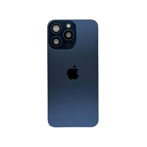 Задняя крышка в сборе с кронштейном, линзами камеры для iPhone 15 Pro Max (Blue Titanium)