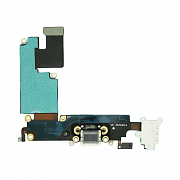 Шлейф c разъёмом зарядки, микрофоном и аудио разъёмом для iPhone 6 Plus (Белый) (AASP)