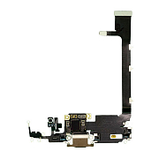 Шлейф с разъемом зарядки и микрофоном для iPhone 11 Pro Max (Золотой) (AASP)