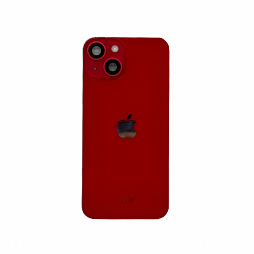 Задняя крышка в сборе с кронштейном, линзами камеры и шлейфом для iPhone 14 (Красный) (Разбор)