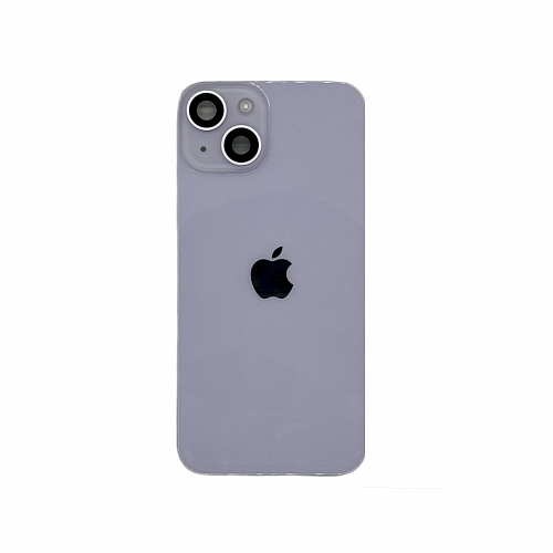 Задняя крышка в сборе с кронштейном, линзами камеры и шлейфами для iPhone 14 (Фиолетовый) (Разбор)