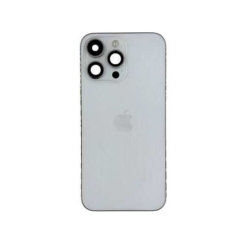 Корпус с задней крышкой для iPhone 14 Pro Max в сборе с шлейфами (Белый) (Разбор) (Esim)