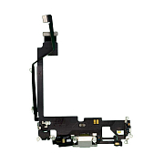 Шлейф с разъемом зарядки и микрофоном для iPhone 12 Pro Max (Белый) (AASP)