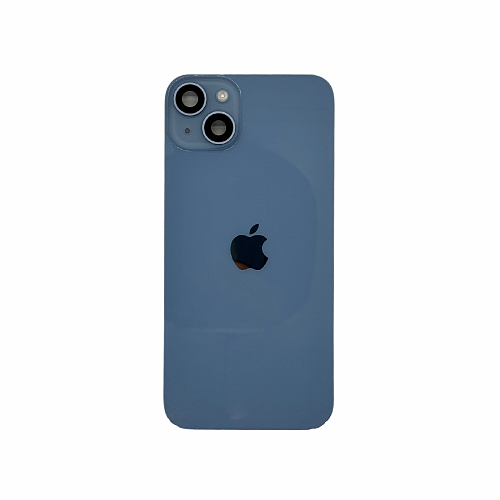Задняя крышка в сборе с кронштейном, линзами камеры для iPhone 14 Plus (Голубой)