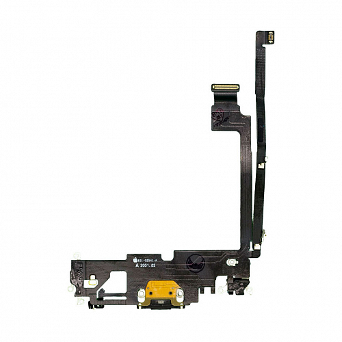 Шлейф с разъемом зарядки и микрофоном для iPhone 12 Pro Max (Черный) (AASP) 1