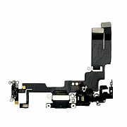 Шлейф с разъемом зарядки и микрофоном для iPhone 14 (Черный) (AASP)