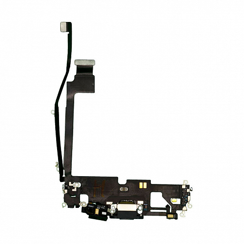 Шлейф с разъемом зарядки и микрофоном для iPhone 12 Pro Max (Синий) (AASP)