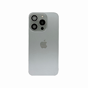 Задняя крышка в сборе с кронштейном, линзами камеры и шлейфом для iPhone 15 Pro (White Titanium) Разбор