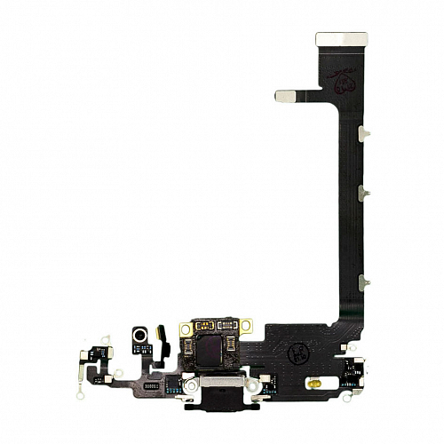 Шлейф с разъемом зарядки и микрофоном для iPhone 11 Pro Max (Черный) (AASP)