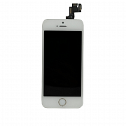 Дисплей (в сборе с верхним динамиком и кнопкой Home) для iPhone 5S / SE (Original 100%) (Белый)