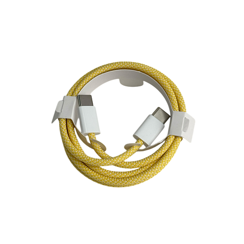 Зарядный кабель для iPhone,  iPad USB-C to USB-C Cable (1m) (Premium) Желтый