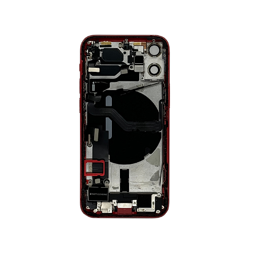 Корпус с задней крышкой CE для iPhone 12 mini в сборе с шлейфами (Красный) (Разбор) 1