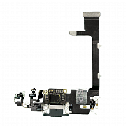 Шлейф с разъемом зарядки и микрофоном для iPhone 11 Pro (Зеленый) (AASP)