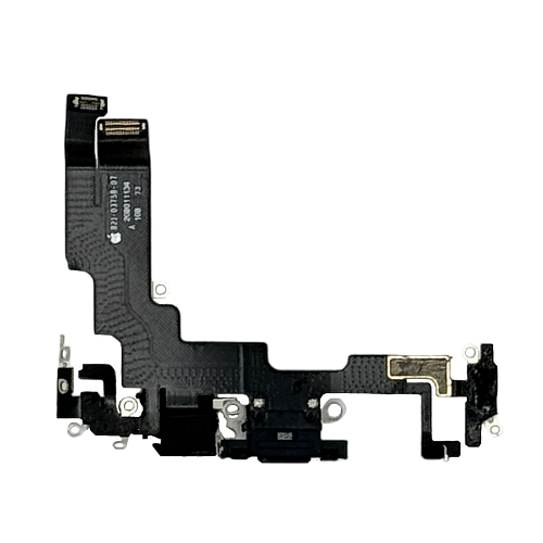 Шлейф с разъемом зарядки и микрофоном для iPhone 14 (Черный) (AASP) 1
