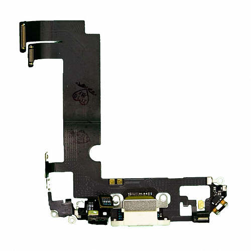 Шлейф с разъемом зарядки и микрофоном для iPhone 12 mini (Белый) (AASP)