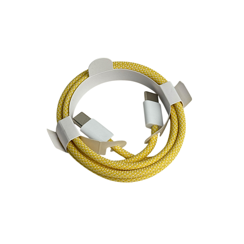 Зарядный кабель для iPhone,  iPad USB-C to USB-C Cable (1m) (Premium) Желтый 1