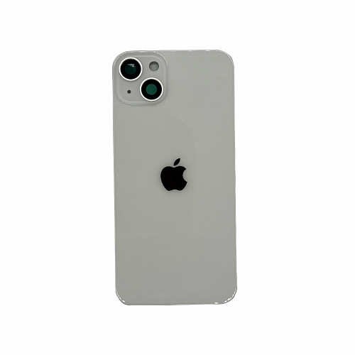 Задняя крышка в сборе с кронштейном, линзами камеры и шлейфом для iPhone 14 Plus (Белый) (Разбор)