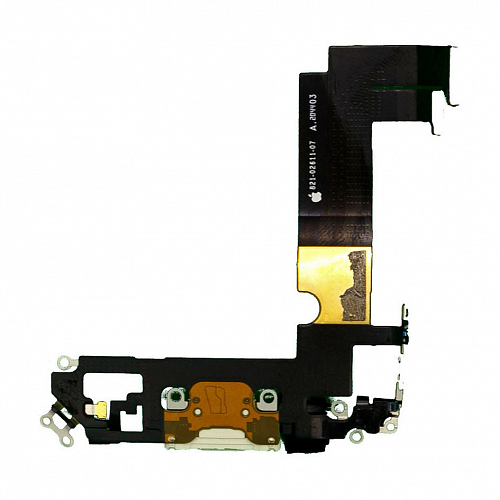 Шлейф с разъемом зарядки и микрофоном для iPhone 12 mini (Белый) (AASP) 1
