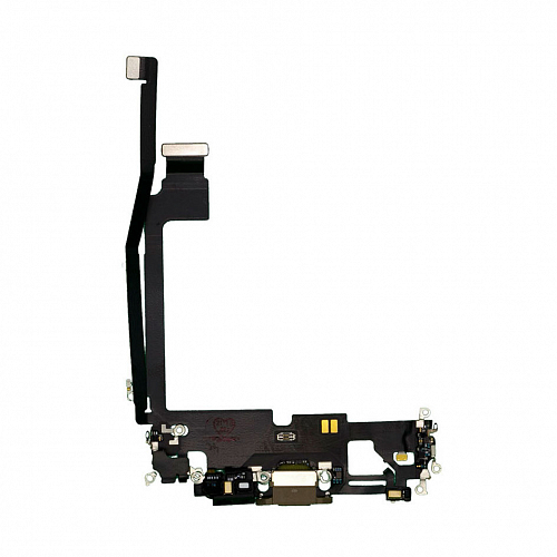 Шлейф с разъемом зарядки и микрофоном для iPhone 12 Pro Max (Золотой) (AASP)