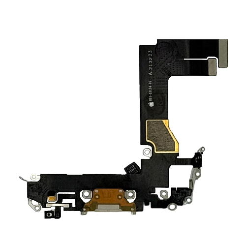 Шлейф с разъемом зарядки и микрофоном для iPhone 13 Mini (Белый) (AASP) 1